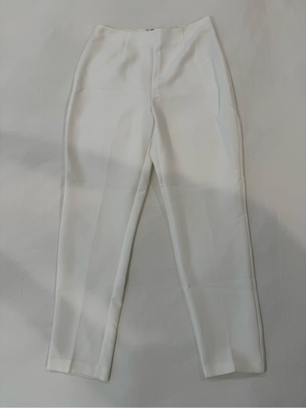 Women’s white ankle length dress pants